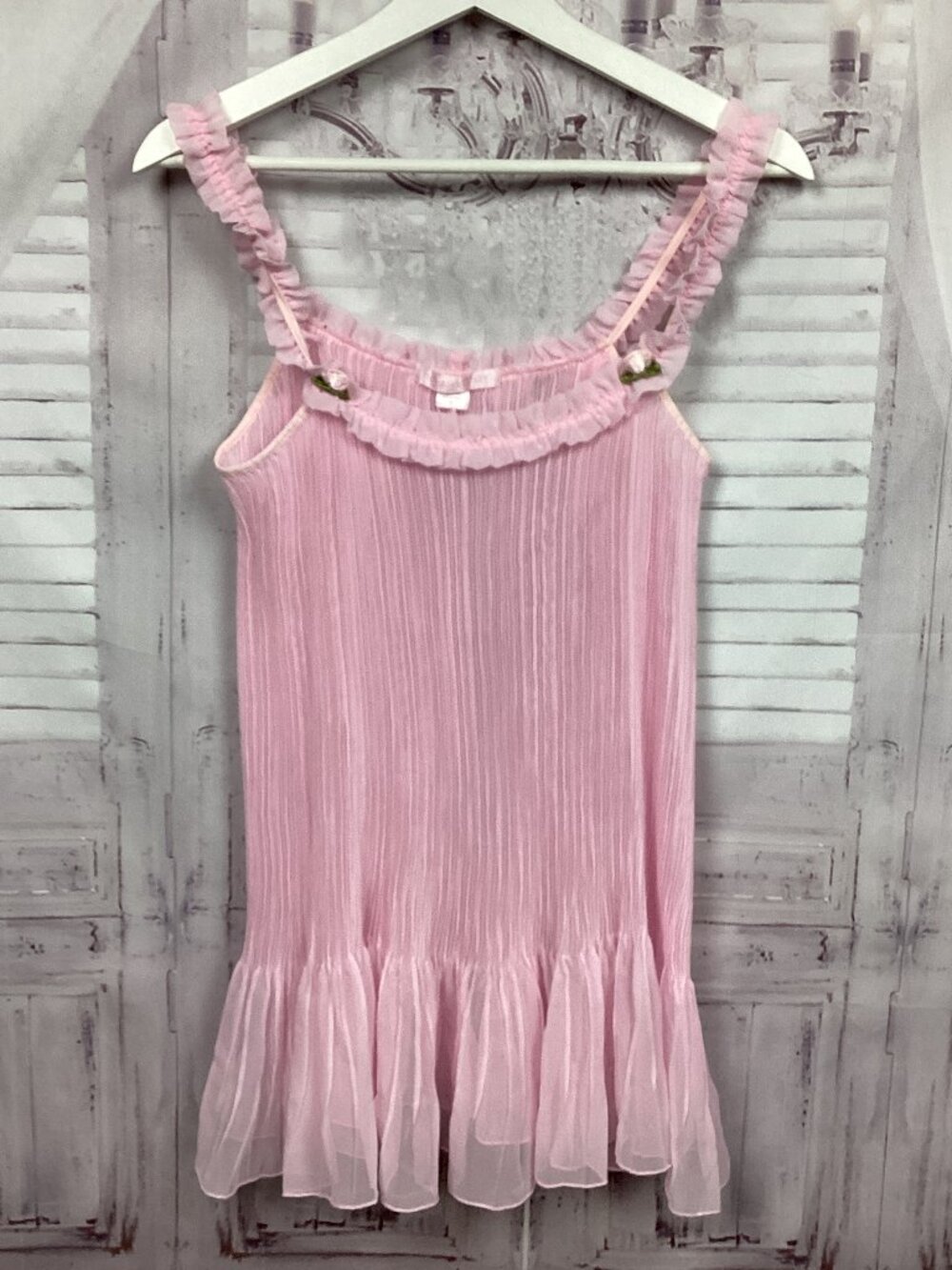 Victoria's Secret Pink Nightgown Pleated Short Babydoll S